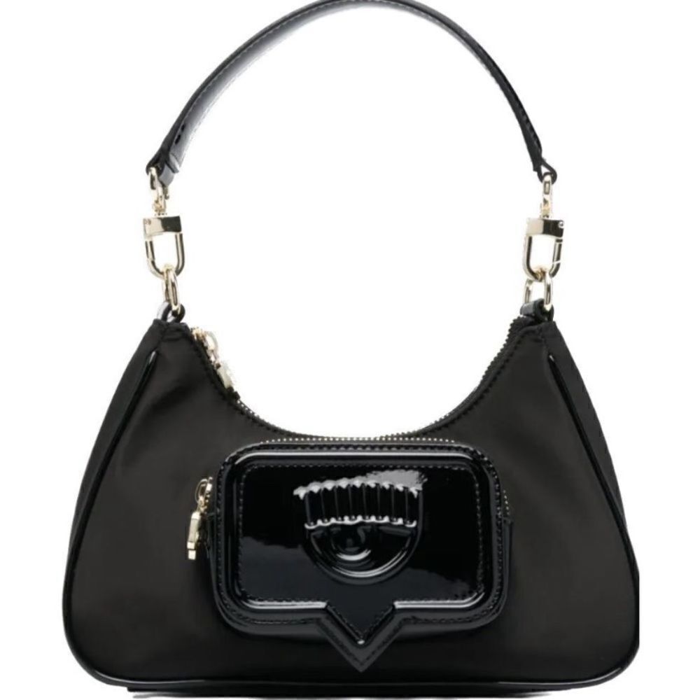 Chiara Ferragni shoulder bag black NWT evil eye embossed
